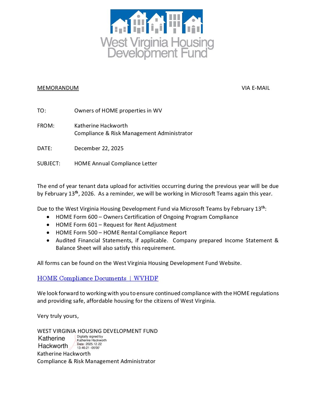 HOME Annual Reporting