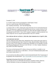 2025 WV LIHTC EOY Owner Letter