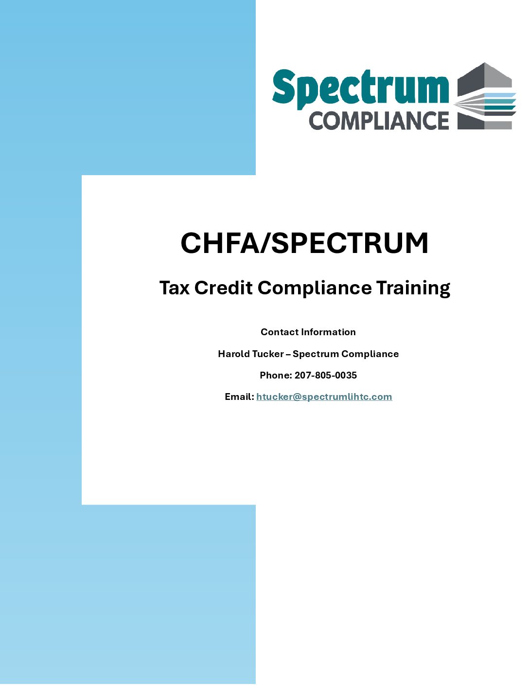 CHFA LIHTC Training Slides