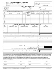 Tenant Income Certification (rev 9 2024)